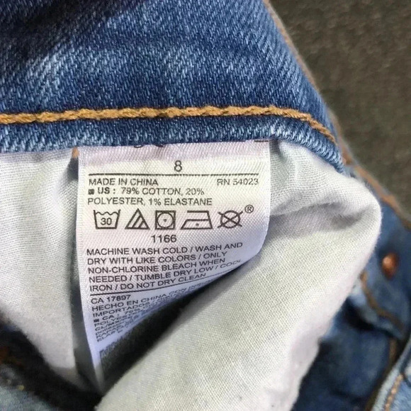 Old Navy High Rise, Cuffed, 4 pocket,belt loop denim shorts - Picture 7 of 7